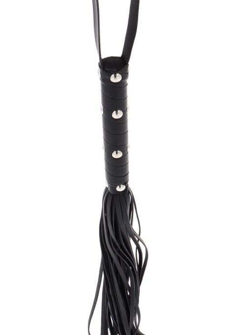 Long Studded Flogger Whip Black SCALA Long Studded Flogger Whip Black SCALA