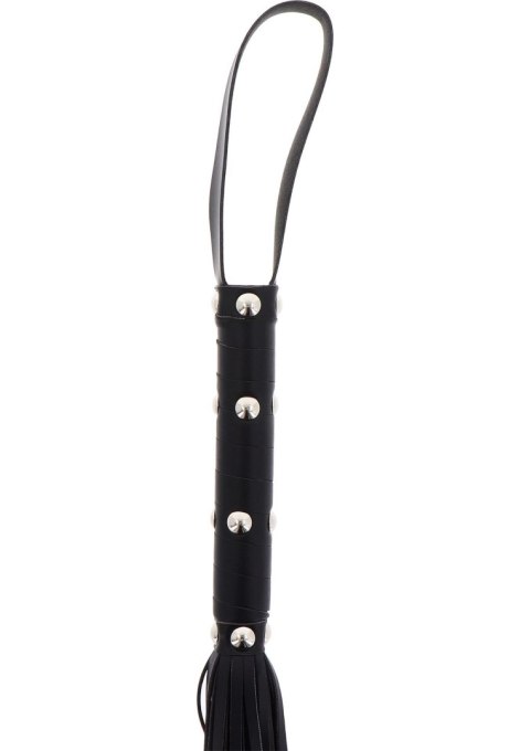 Long Studded Flogger Whip Black SCALA Long Studded Flogger Whip Black SCALA