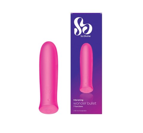 Rechargeable Wonder Bullet Vibrator - Pink So Divine - Boys of Toys Sp. z o.o. (dystrybutor) Rechargeable Wonder Bullet Vibrator - Pink So Divine - Boys of Toys Sp. z o.o. (dystrybutor)