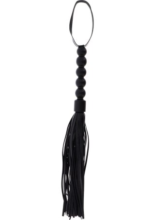 Short Beaded Flogger Whip Black SCALA