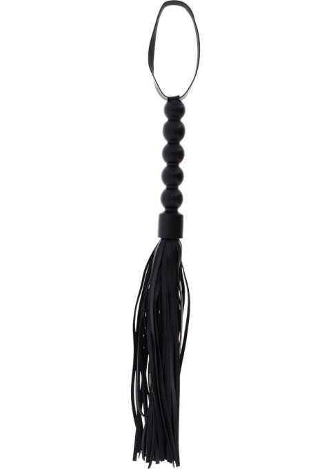 Short Beaded Flogger Whip Black SCALA Short Beaded Flogger Whip Black SCALA