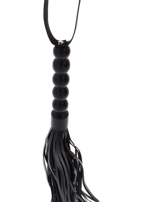 Short Beaded Flogger Whip Black SCALA Short Beaded Flogger Whip Black SCALA