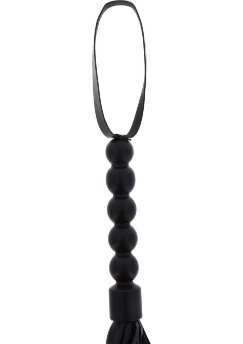 Short Beaded Flogger Whip Black SCALA Short Beaded Flogger Whip Black SCALA