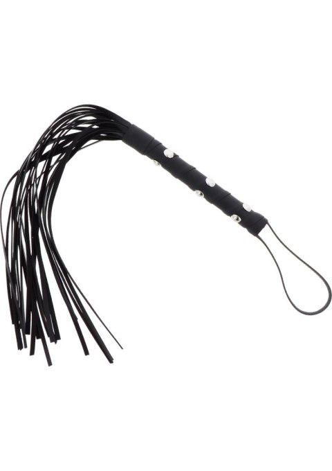 Short Studded Flogger Whip Black SCALA Short Studded Flogger Whip Black SCALA