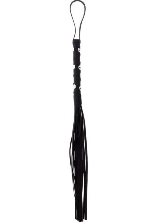 Short Studded Flogger Whip Black SCALA