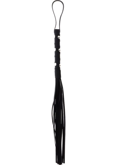 Short Studded Flogger Whip Black SCALA Short Studded Flogger Whip Black SCALA