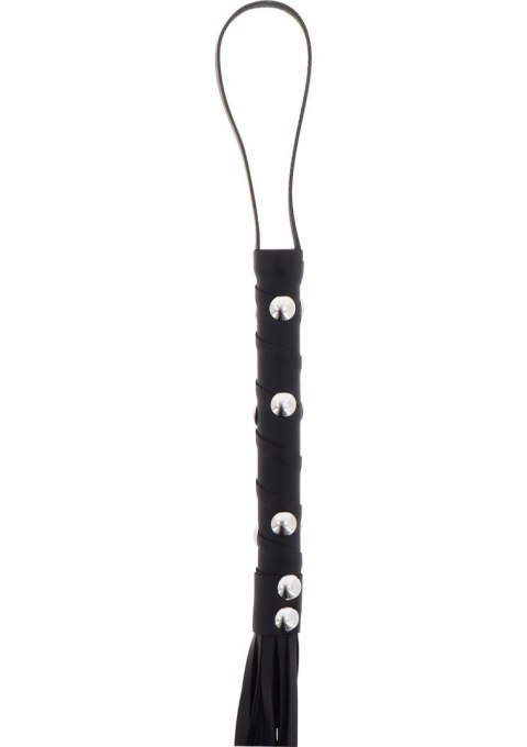 Short Studded Flogger Whip Black SCALA Short Studded Flogger Whip Black SCALA