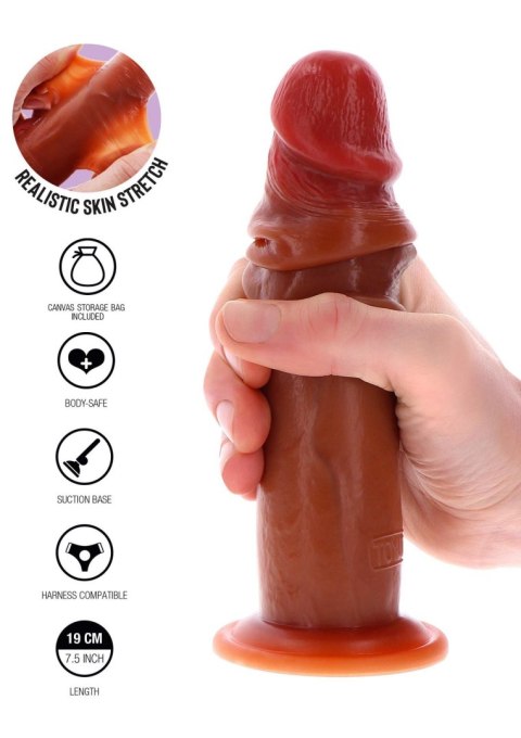 Silicone Foreskin Dong 19 cm Caramel skin tone SCALA Silicone Foreskin Dong 19 cm Caramel skin tone SCALA