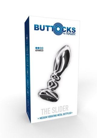 Buttplug Vibr. Ribbed Medium Silver SCALA