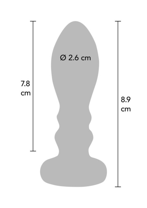 Buttplug Vibr. Ribbed Medium Silver SCALA