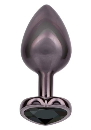 Diamond Heart Plug Large Black SCALA