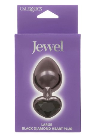 Diamond Heart Plug Large Black SCALA