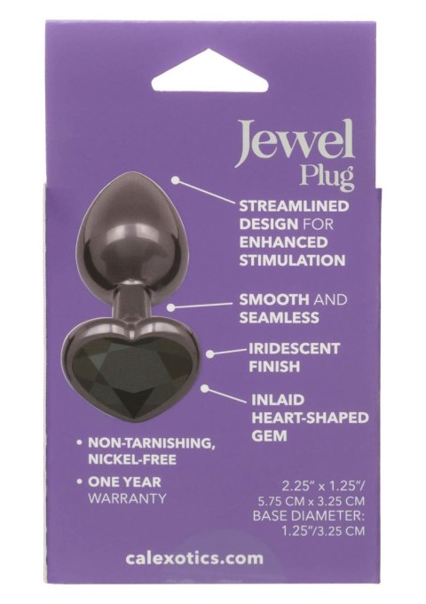 Diamond Heart Plug Small Black SCALA