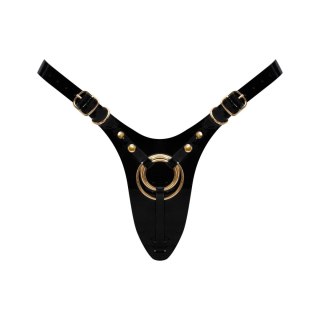 LEATHERETTE HARNESS FABULOUS - ONE SIZE - BLACK GLOSSY DORCELl - Lovely Planet