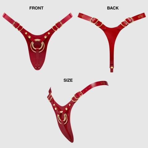 LEATHERETTE HARNESS FABULOUS - ONE SIZE - RED GLOSSY DORCELl - Lovely Planet LEATHERETTE HARNESS FABULOUS - ONE SIZE - RED GLOSSY DORCELl - Lovely Planet