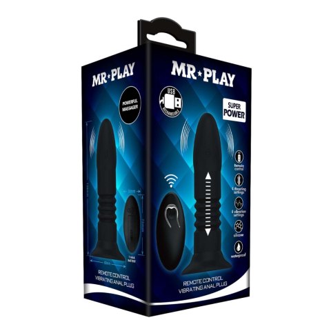 MR PLAY - VIBRATING ANAL PLUG 4 vibrations 4 thrusting Remote Control Baile - Boys of Toys Sp. z. o.o. (dystrybutor)