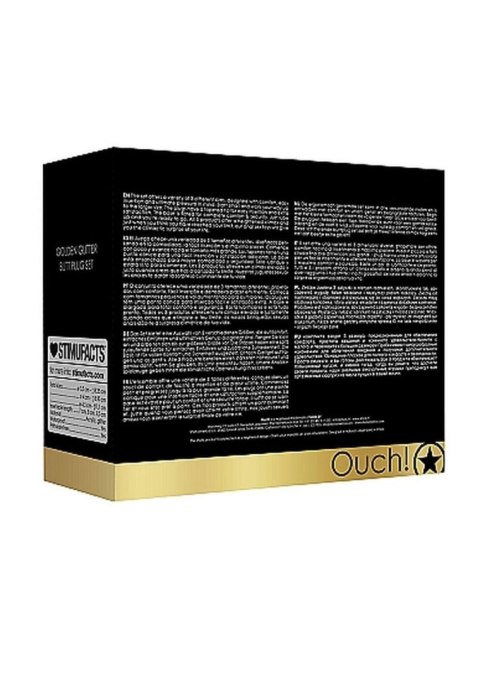Acrylic Goldchip Butt Plug Set - Gold SHOTS