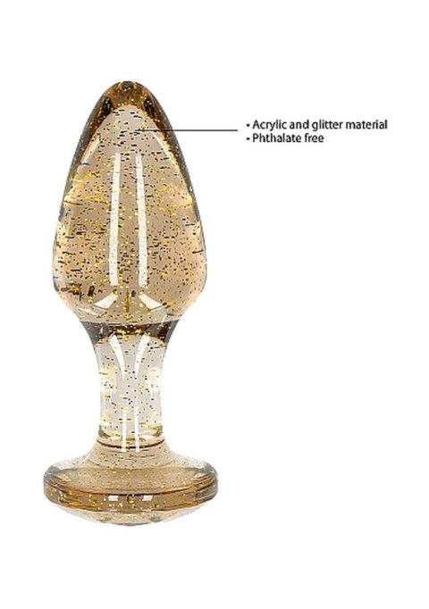 Acrylic Goldchip Butt Plug Set - Gold SHOTS