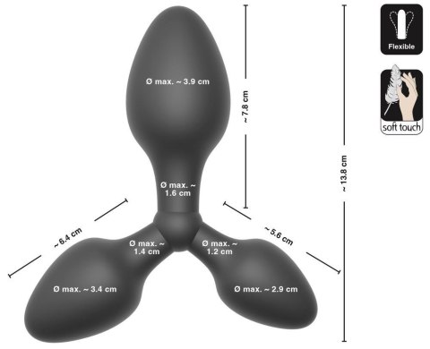 Black Velvets Triple Butt Plug ORION
