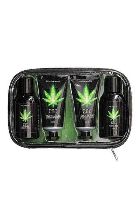 CBD - Bath and Shower - Luxe Travel set - Green Tea Hemp Oil SHOTS