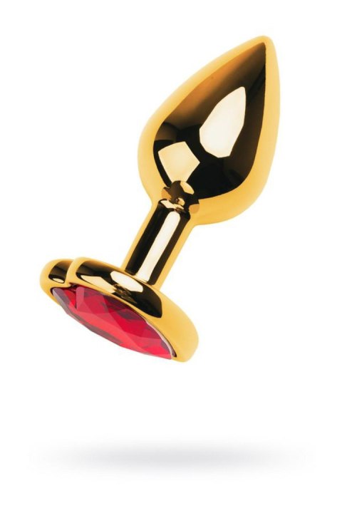 Gold anal plug with gem TOYFA