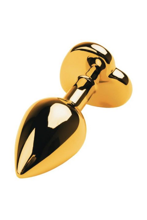 Gold anal plug with gem TOYFA