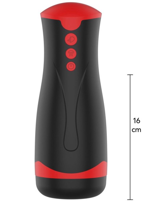 Masturbator Vibrating&Squeeze Black SCALA