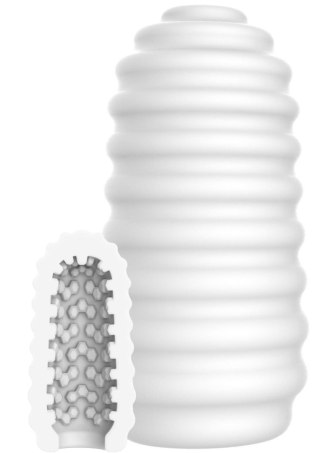 Medium Masturbator Ribs White SCALA