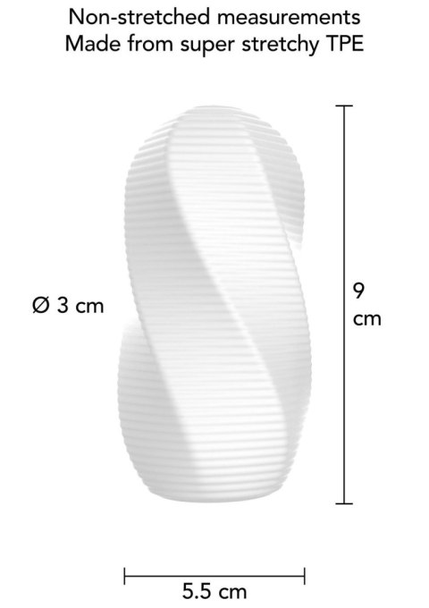 Medium Masturbator Swirl White SCALA