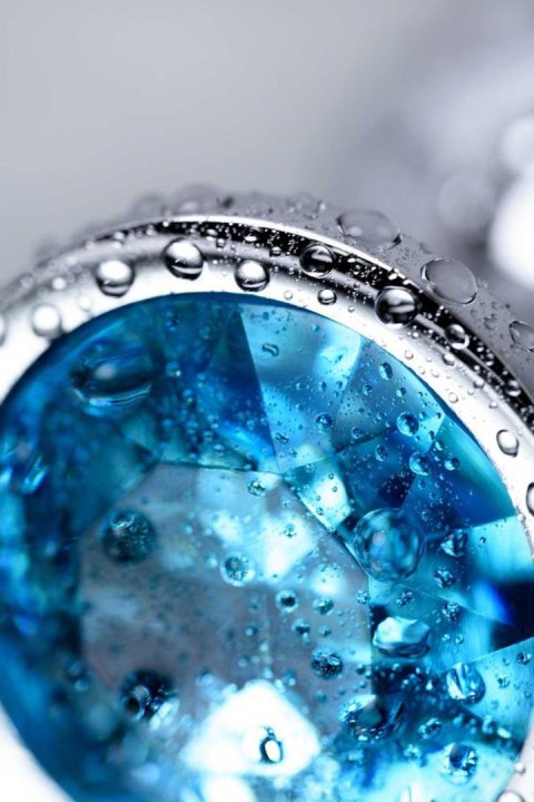 Silver anal plug with gem, turquoise TOYFA - Boys of Toys Sp. z o.o. (dystrybutor)