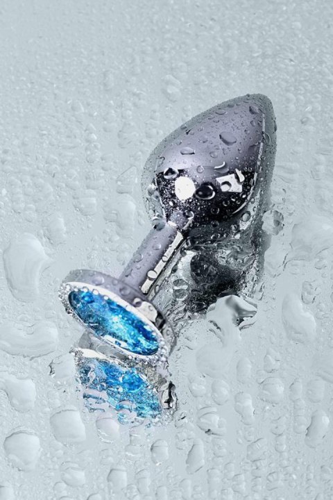 Silver anal plug with gem, turquoise TOYFA - Boys of Toys Sp. z o.o. (dystrybutor)