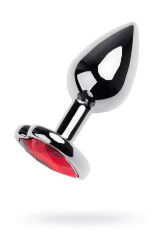 Silver anal plug with pink gem heart-shaped TOYFA - Boys of Toys Sp. z o.o. (dystrybutor)