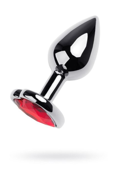 Silver anal plug with pink gem heart-shaped TOYFA - Boys of Toys Sp. z o.o. (dystrybutor)
