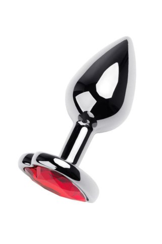 Silver anal plug with pink gem heart-shaped TOYFA - Boys of Toys Sp. z o.o. (dystrybutor)