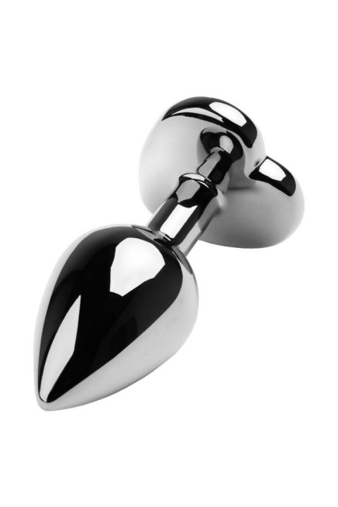 Silver anal plug with pink gem heart-shaped TOYFA - Boys of Toys Sp. z o.o. (dystrybutor)