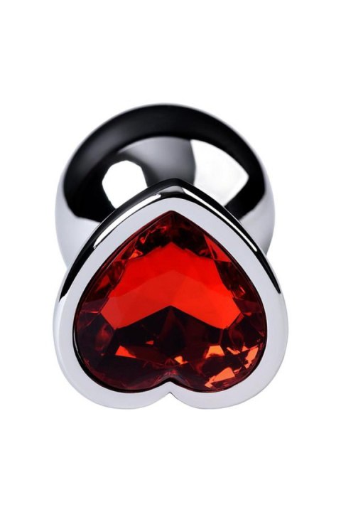 Silver anal plug with pink gem heart-shaped TOYFA - Boys of Toys Sp. z o.o. (dystrybutor)