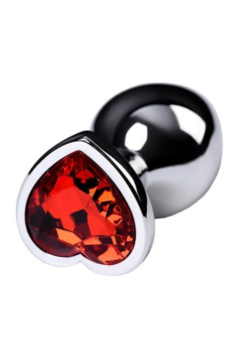 Silver anal plug with pink gem heart-shaped TOYFA - Boys of Toys Sp. z o.o. (dystrybutor)