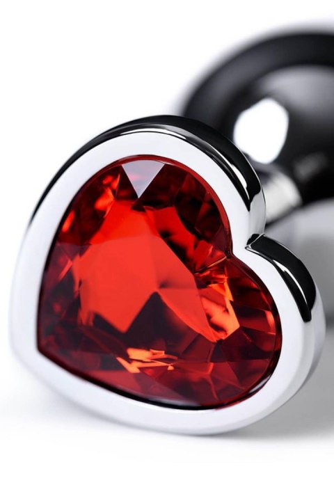 Silver anal plug with pink gem heart-shaped TOYFA - Boys of Toys Sp. z o.o. (dystrybutor)