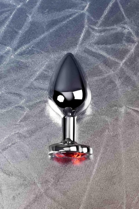 Silver anal plug with pink gem heart-shaped TOYFA - Boys of Toys Sp. z o.o. (dystrybutor)