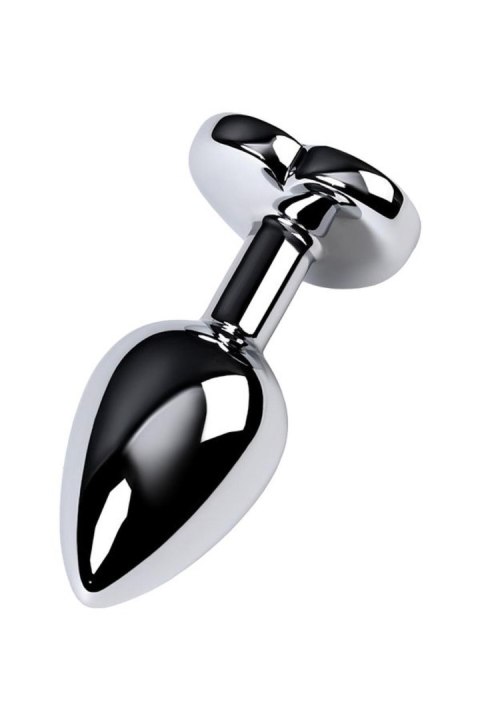 Silver anal plug with purple gem heart-shaped TOYFA - Boys of Toys Sp. z o.o. (dystrybutor)