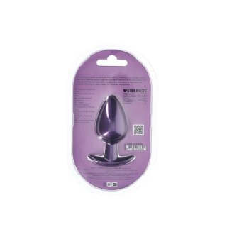 Smooth Silicone Anal Plug - Large - 3.5" / 8,9 cm - Metallic Purple SHOTS