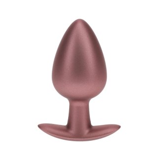 Smooth Silicone Anal Plug - Large - 3.5" / 8,9 cm - Rose Gold SHOTS