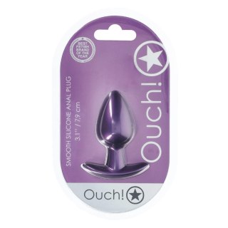 Smooth Silicone Anal Plug - Medium - 3.1 / 7,9 cm - Metallic Purple SHOTS