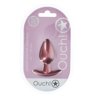 Smooth Silicone Anal Plug - Medium - 3.1 / 7,9 cm - Rose Gold SHOTS