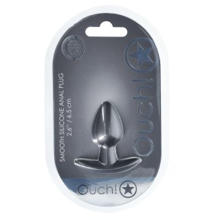 Smooth Silicone Anal Plug - Small - 2.6 / 6,5 cm - Gunmetal SHOTS