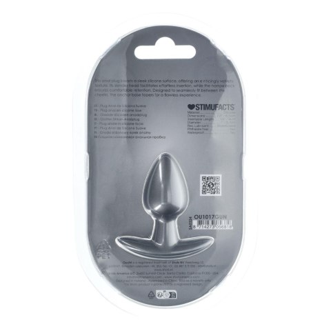 Smooth Silicone Anal Plug - Small - 2.6 / 6,5 cm - Gunmetal SHOTS