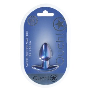 Smooth Silicone Anal Plug - Small - 2.6 / 6,5 cm - Metallic Blue SHOTS