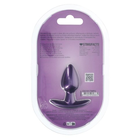 Smooth Silicone Anal Plug - Small - 2.6 / 6,5 cm - Metallic Purple SHOTS