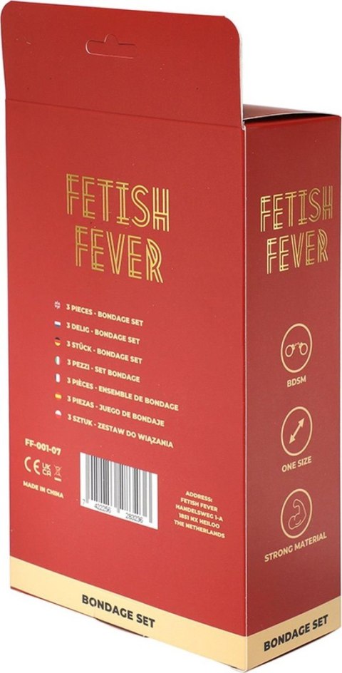 Fetish Fever - Bondage Set - 3 pieces - Pink/Black Intimate Distribution