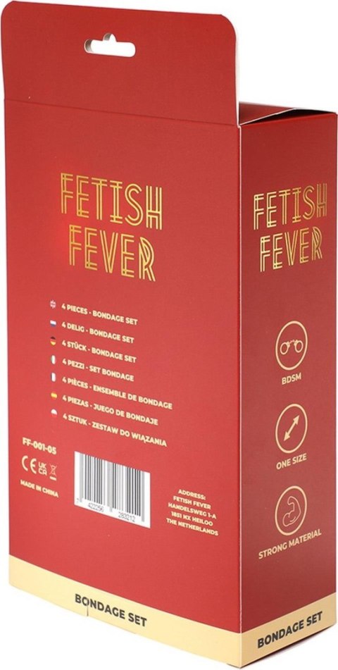 Fetish Fever - Bondage Set - 4 pieces - Black Intimate Distribution